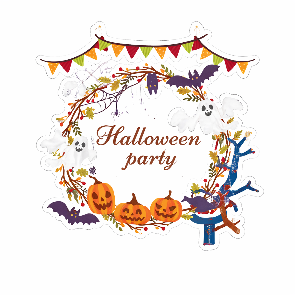 Наклейки на Хеловін гарбузи 50x70 см Різнокольоровий (215502)