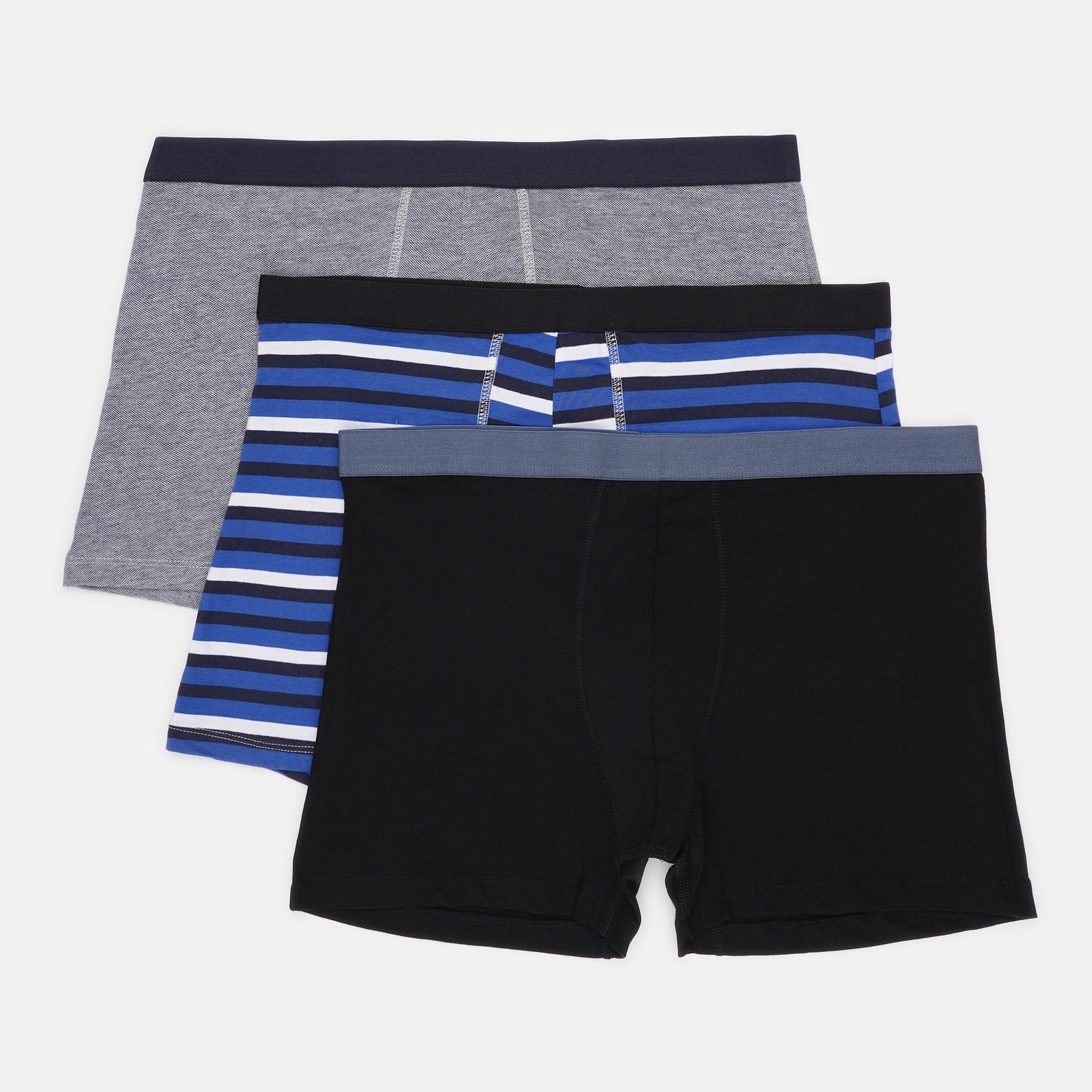Труси Basic Collection 3 шт. XL Синій/Чорний (1438090367)