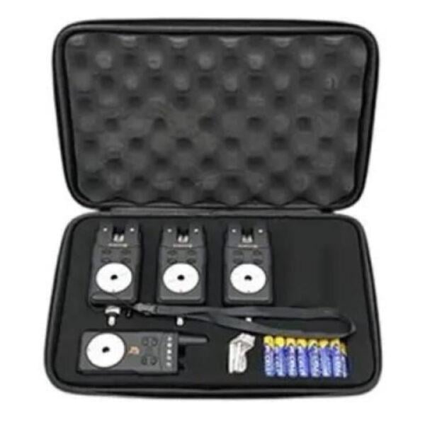 Набор сигнализаторов поклевки с пейджером для рыбалки Gladiator RF698 3+1 Черный (28745671)