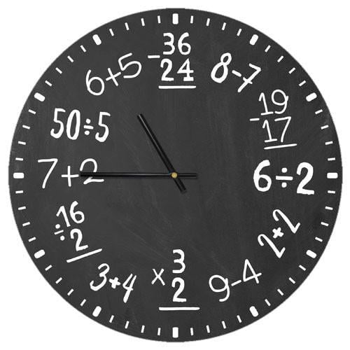 Часы настенные круглые Presentville Математика 36 см (CHR P 20A032)