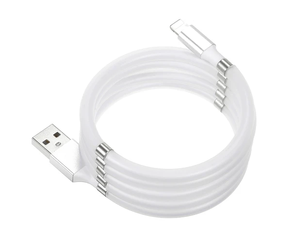 Кабель Data E-Cable Magnetic Absorption Lightning 1 м Белый Кабель Data E-Cable Magnetic Absorption Lightning 1 м Белый