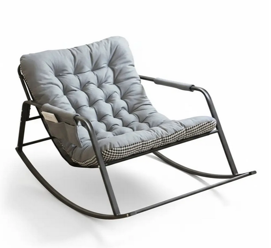 Кресло-качалка раскладное регулируемое 80x92x58 см Серый (33480579)