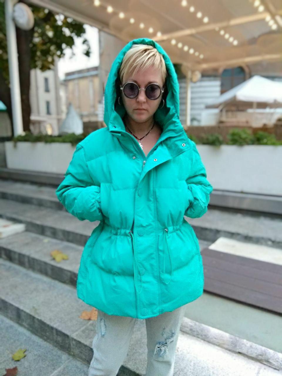 Куртка жіноча Glamur р. 44-54 Бірюзовий (1400-ян) Куртка жіноча Glamur р. 44-54 Бірюзовий (1400-ян)