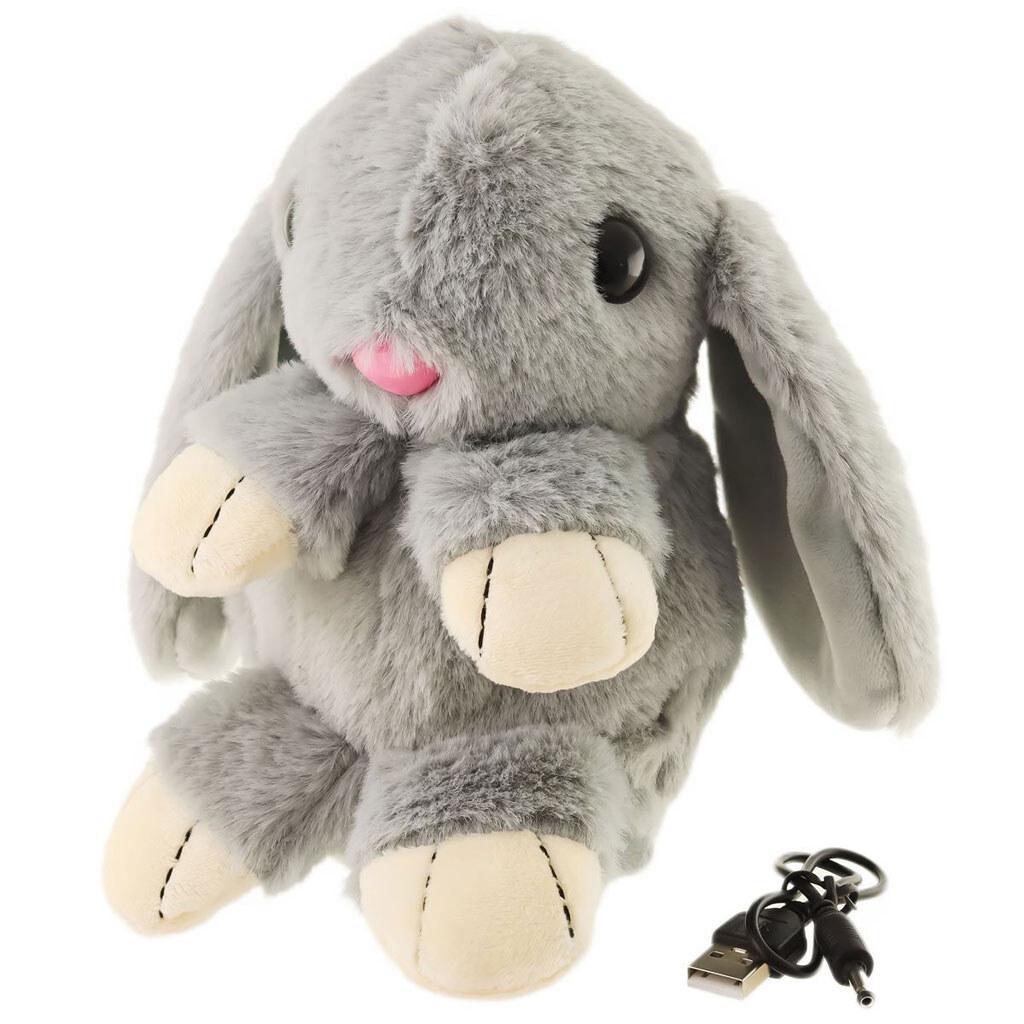 Детская интерактивная музыкальная игрушка Музыкальный Заяц на аккумуляторе Grey