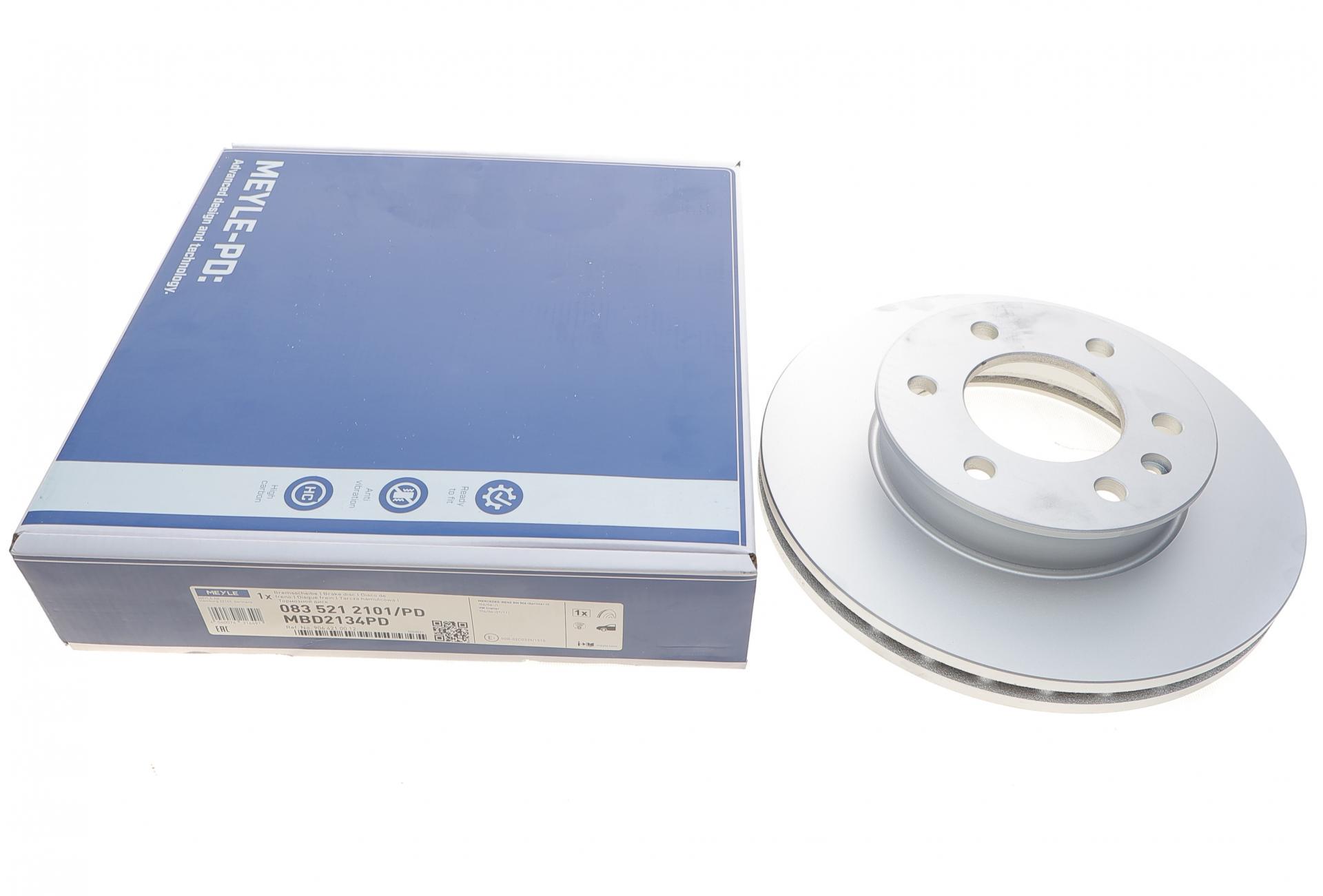 Диск тормозной передний Meyle для Mercedes Sprinter/VW Crafter 06-300x28 мм (083 521 2101/PD)