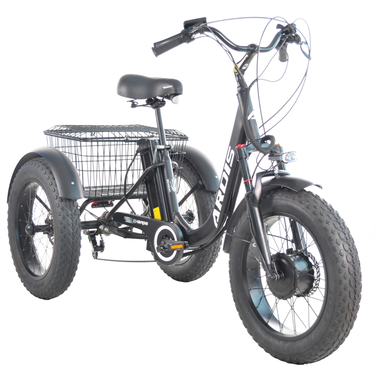 Фетбайк трехколесный с электроприводом Ardis 20 CTB ST Charge 500W 48V/13 Ah-45 км запас хода Черный