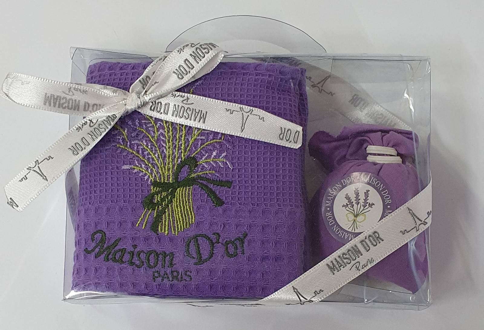 Подарочный набор кухонных полотенец Maison D'or Lavanta Dark Lilac (CN6097)