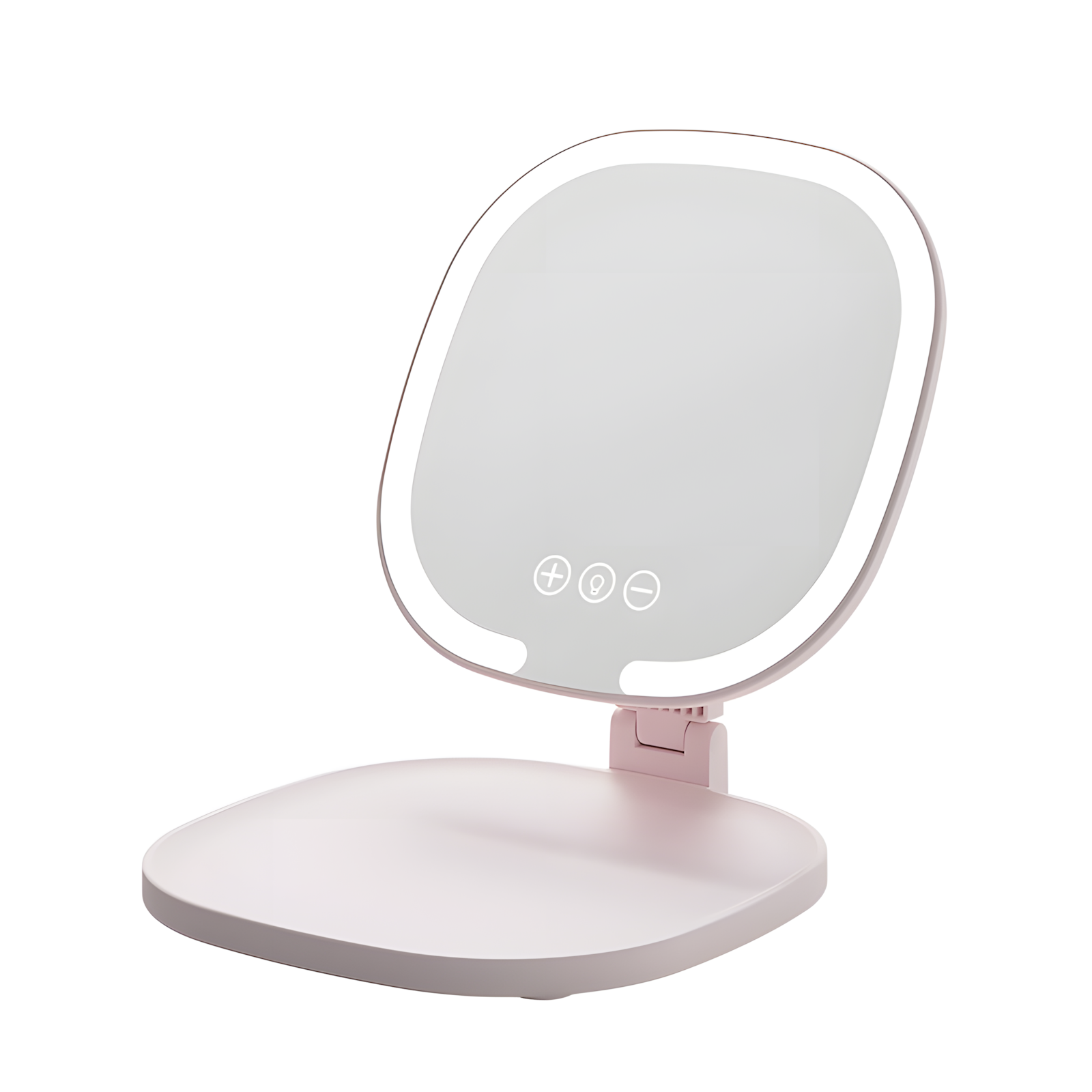 Зеркало для макияжа с LED подсветкой складное овальное (12957)