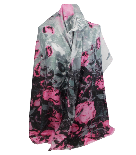 Шарф кашемировый Cashmere 01 Серый/Розовый (1518607158)