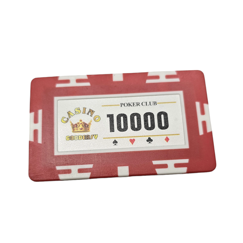 Фишка для покера прямоугольная номинал 10 000 шт.