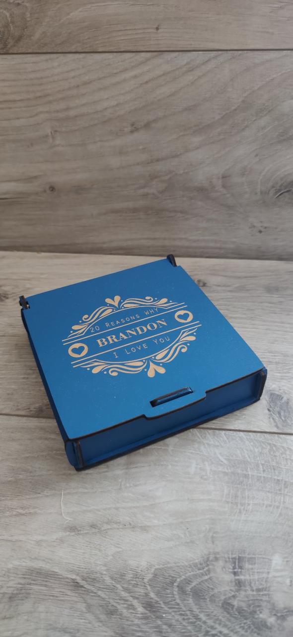 Пазл дерев'яний 20 причин чому Я тебе люблю у дерев'яній коробочці (KG-4836) - фото 2