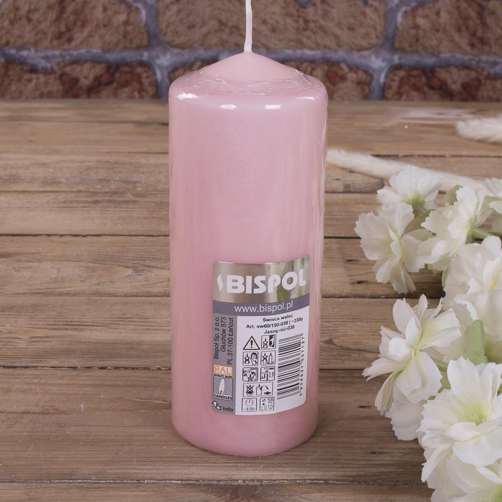 Свічка Bispol циліндрична 60 х150 мм Рожевий (2181-2)