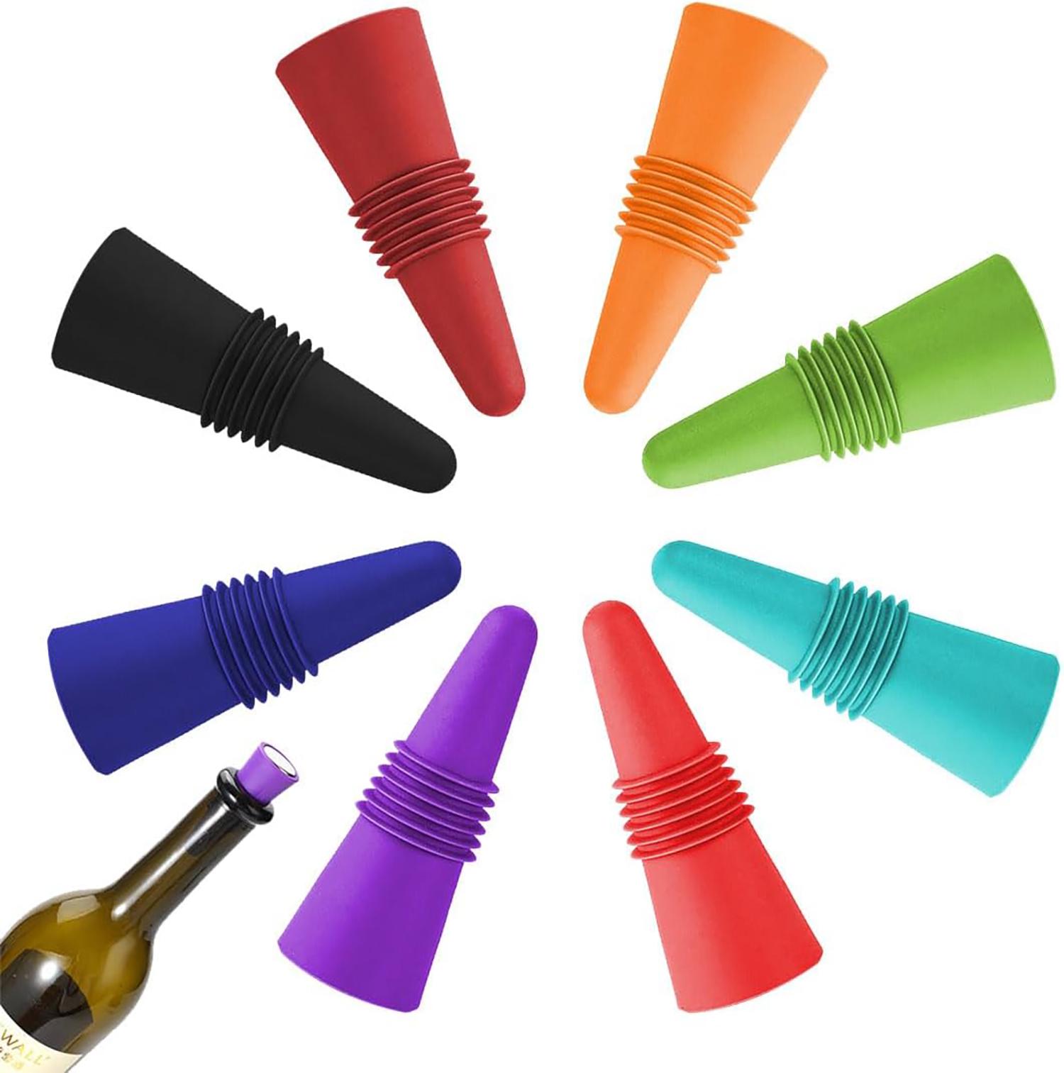 Комплект пробок для бутылок вина и шампанского многократные силиконовые 6 см 2 шт. (24099405) - фото 4