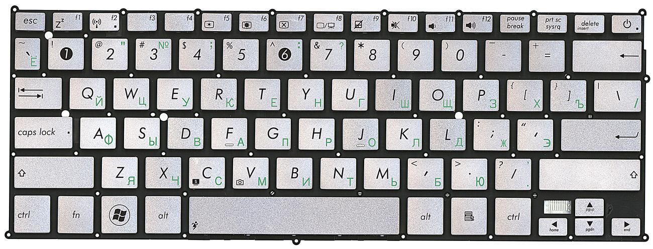 Клавиатура для ноутбука Asus UX21E Silver