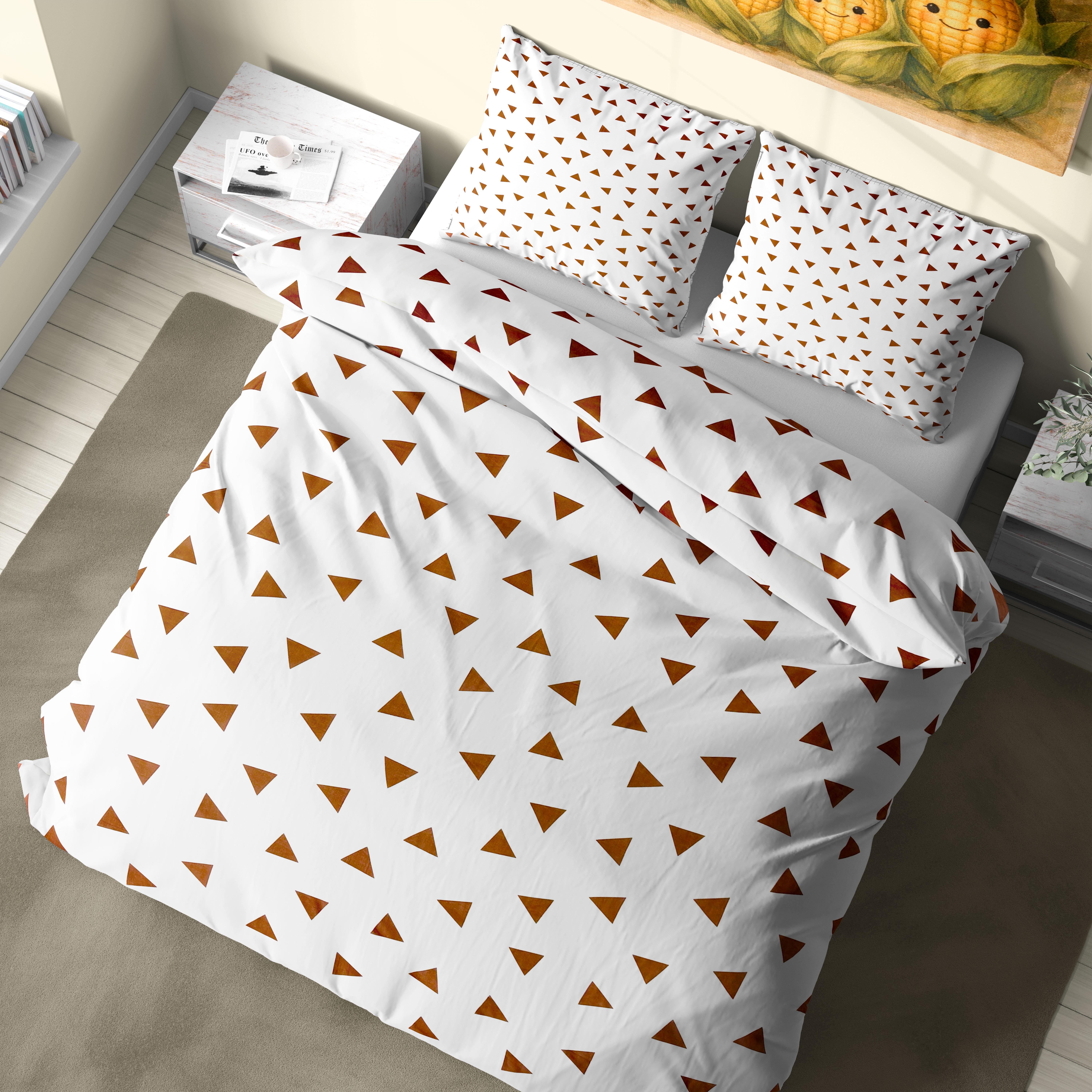 Комплект постільної білизни Трикутники бязь підковдра 150х220 см та дві наволочки 70х70 см (G-302t/px150)