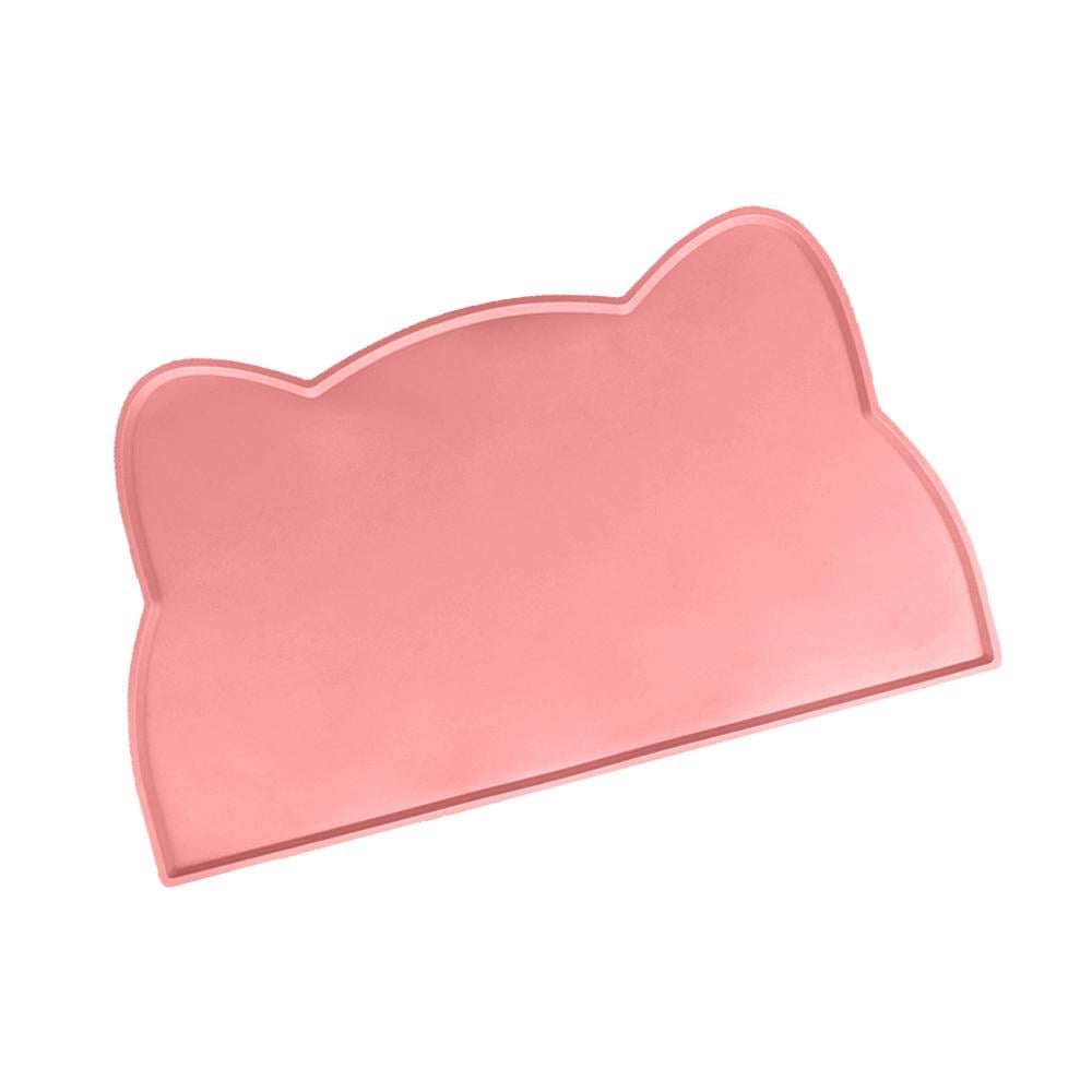 Коврик под миски для кошек и собак резиновый антискользящий 44x24 см Розовый (KLMKLT-PNK-0727) - фото 1