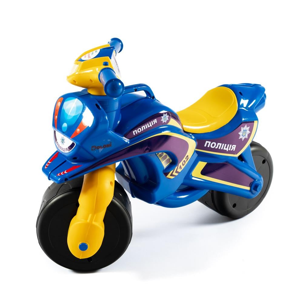 Мотоцикл-толокар детский Doloni Toys Байк Полиция 0139/57 Синий