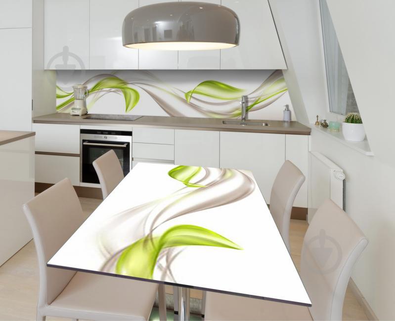 Наклейка 3Д виниловая на стол Zatarga «Зелёная дымка» 600х1200 мм (Z184302st) Наклейка 3Д виниловая на стол Zatarga «Зелёная дымка» 600х1200 мм (Z184302st)