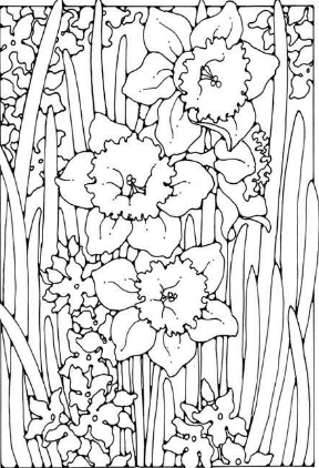 Картина по номерам Riviera Blanca Витраж - нарциссы 40x50 см (RB-0595)