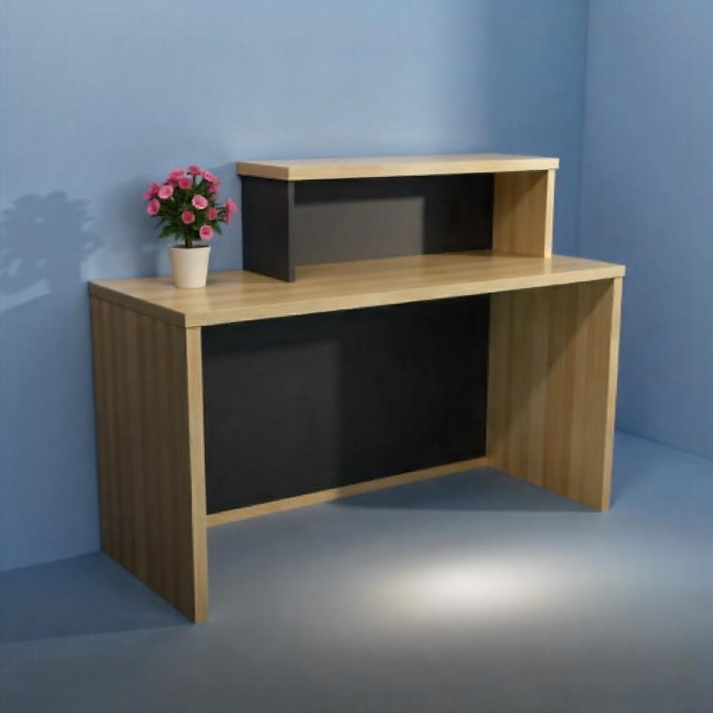 Стойка-ресепшн/4 Tobi Sho правосторонняя для офиса/салона 1600х600х1050 мм Дуб аппалачи/Черный (58689922) - фото 1