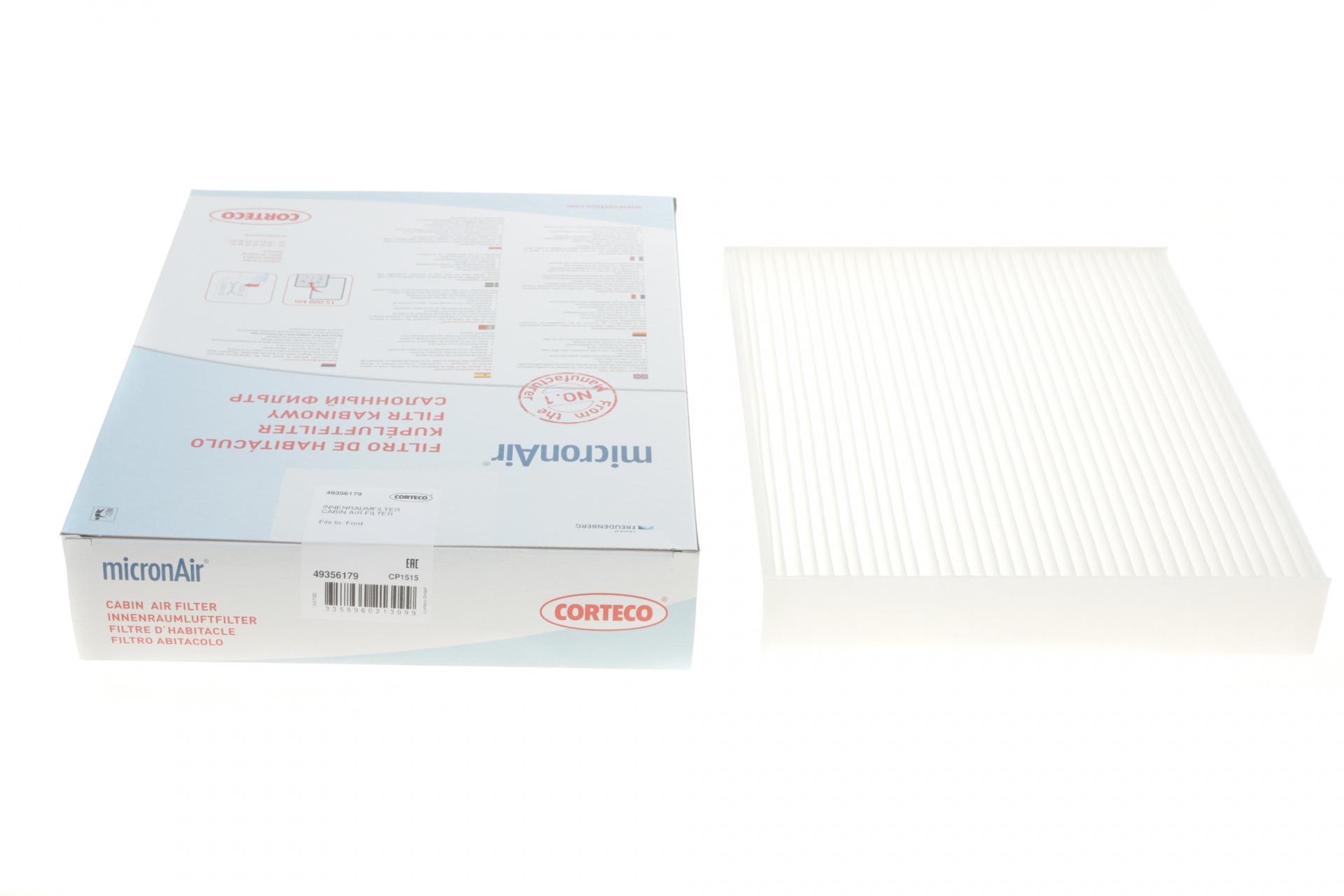 Фильтр салона CORTECO для Ford Mondeo V 1,5/2,0TDCi 14-/Focus IV 1,0 EcoBoost 18- (49356179)