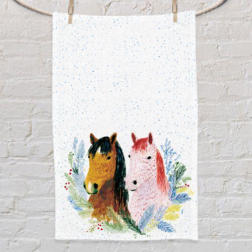 Полотенце Presentville с принтом Пара лошадей 50х80 см (PLM_26NY014)