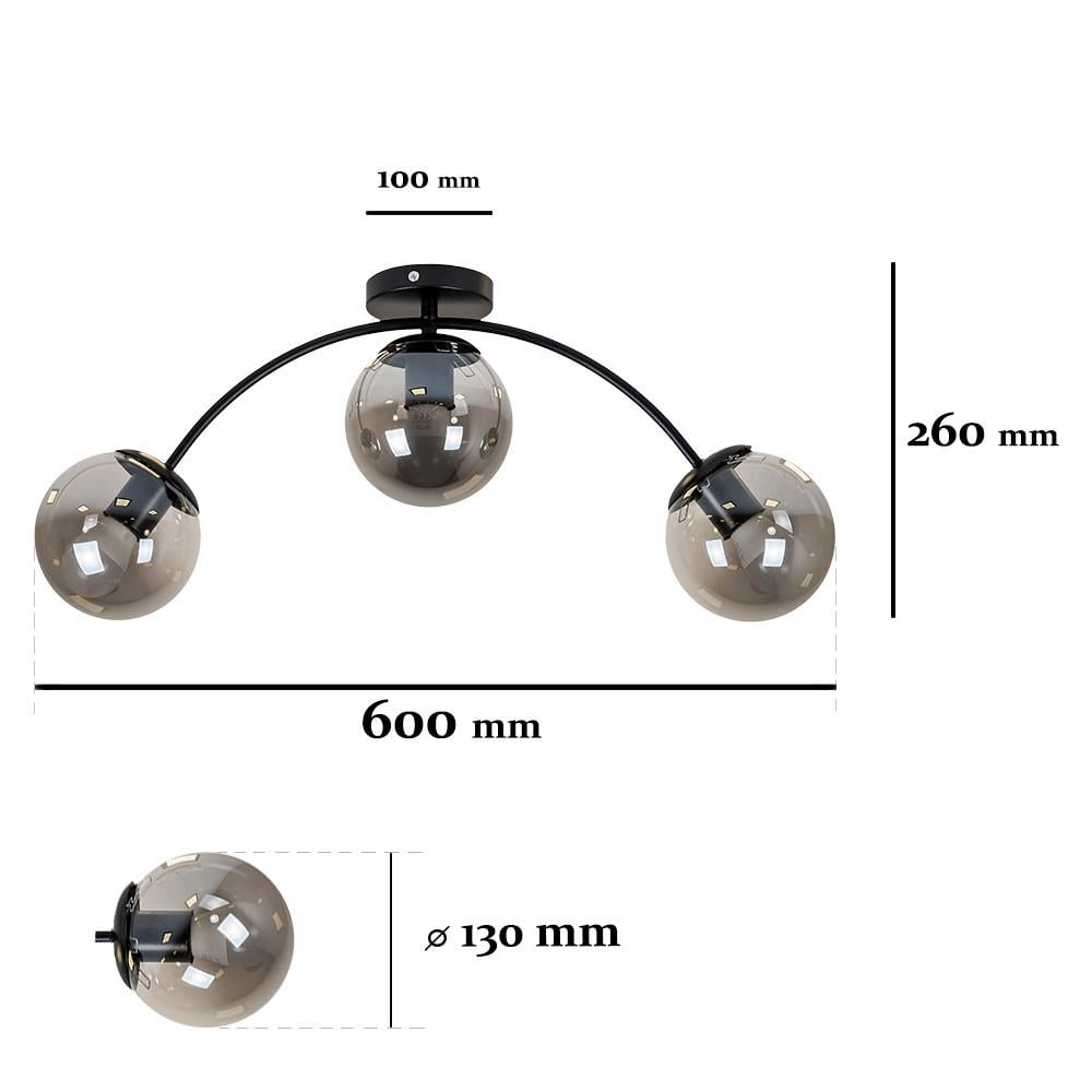Люстра 7529907-3 Bk/Bk Черный (lvs4766) - фото 2 Люстра 7529907-3 Bk/Bk Черный (lvs4766) - фото 2