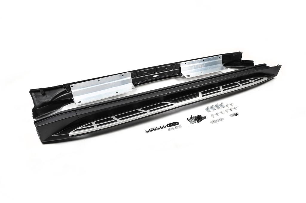 Боковые пороги Оригинальный дизайн V1 Niken для Hyundai Tucson TL 2016-2021 гг. алюминий/пластик