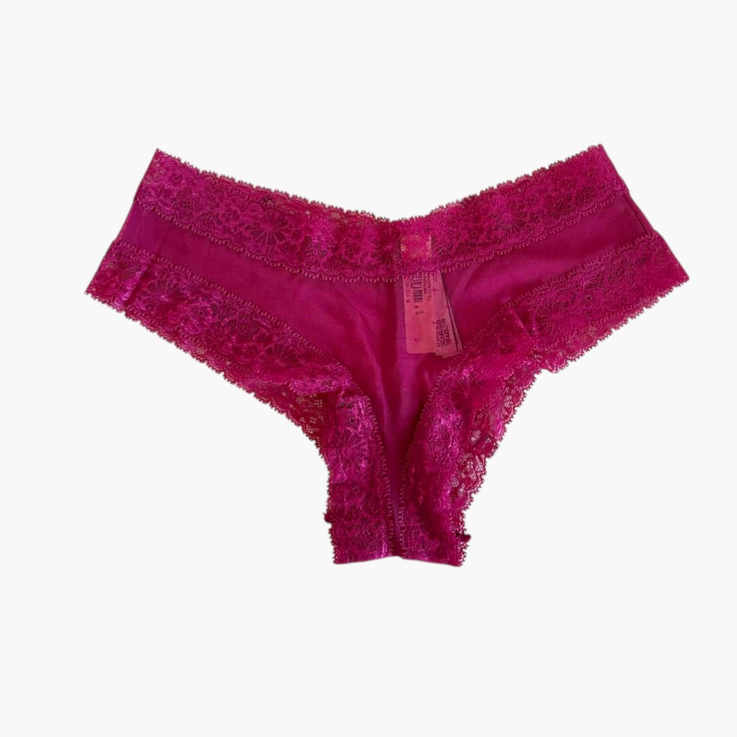 Трусики чики Victoria's Secret The Lace Cheeky Panty S Бордовый (26476112) Трусики чики Victoria's Secret The Lace Cheeky Panty S Бордовый (26476112)