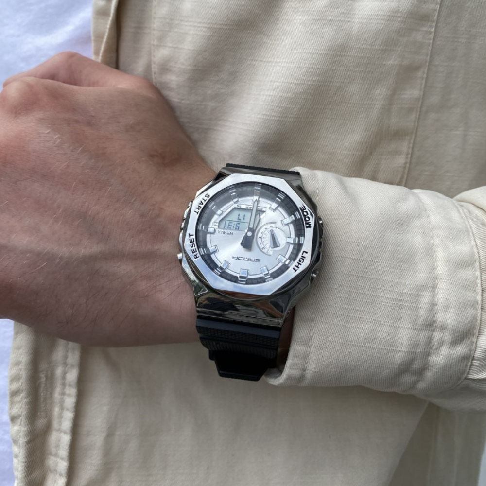 Наручные часы мужские Sanda военный кварцевый водонепроницаемый с подсветкой стальной (3167) - фото 10 Наручные часы мужские Sanda военный кварцевый водонепроницаемый с подсветкой стальной (3167) - фото 10