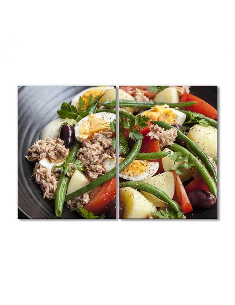 Картина модульная Салат рыбный 2 модуля 40х60 см (142319Eda_i_napitki0009)