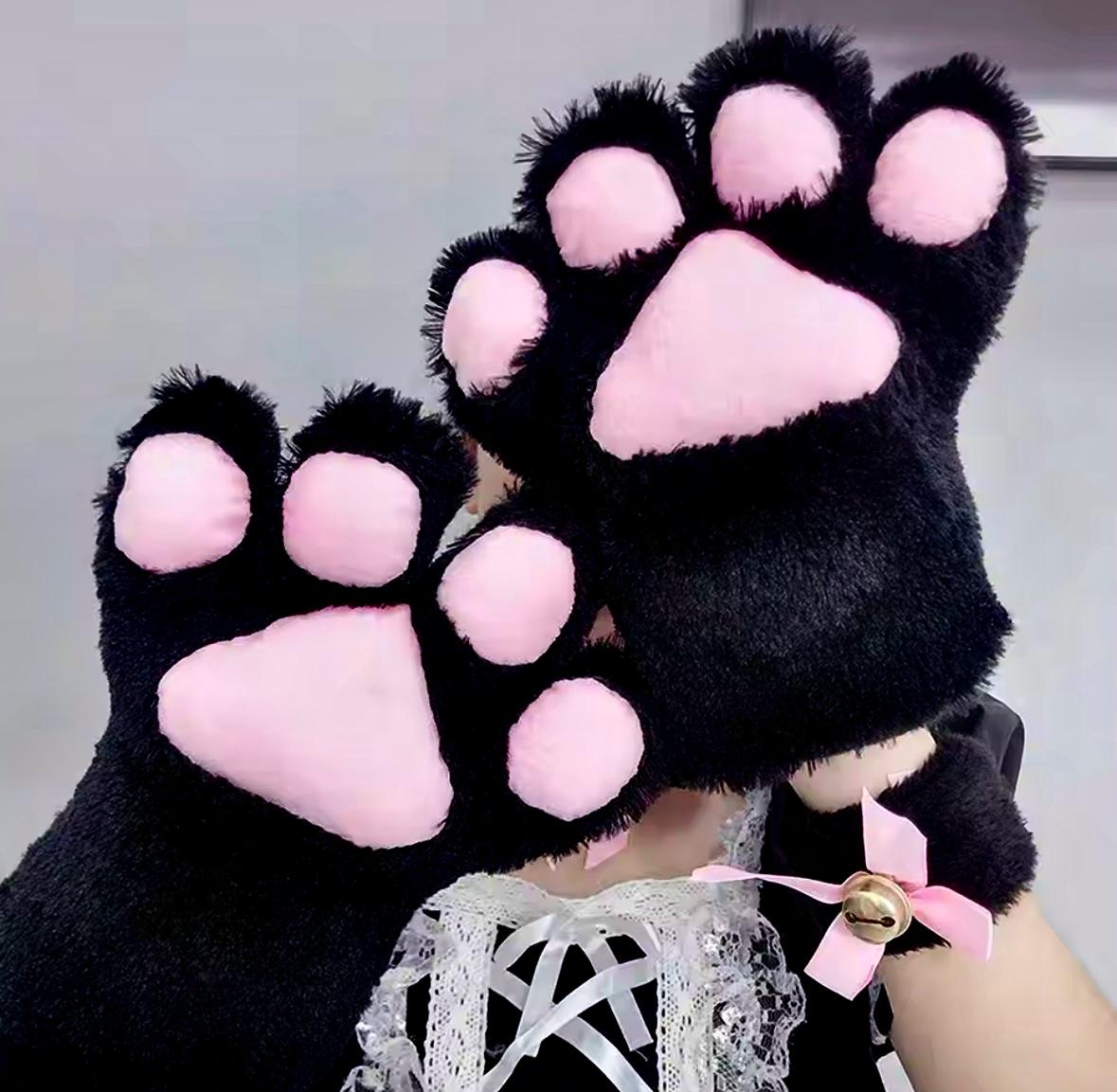 Рукавиці теплі хутряні унісекс Wuke Лапки One size Чорний - фото 2 Рукавиці теплі хутряні унісекс Wuke Лапки One size Чорний - фото 2