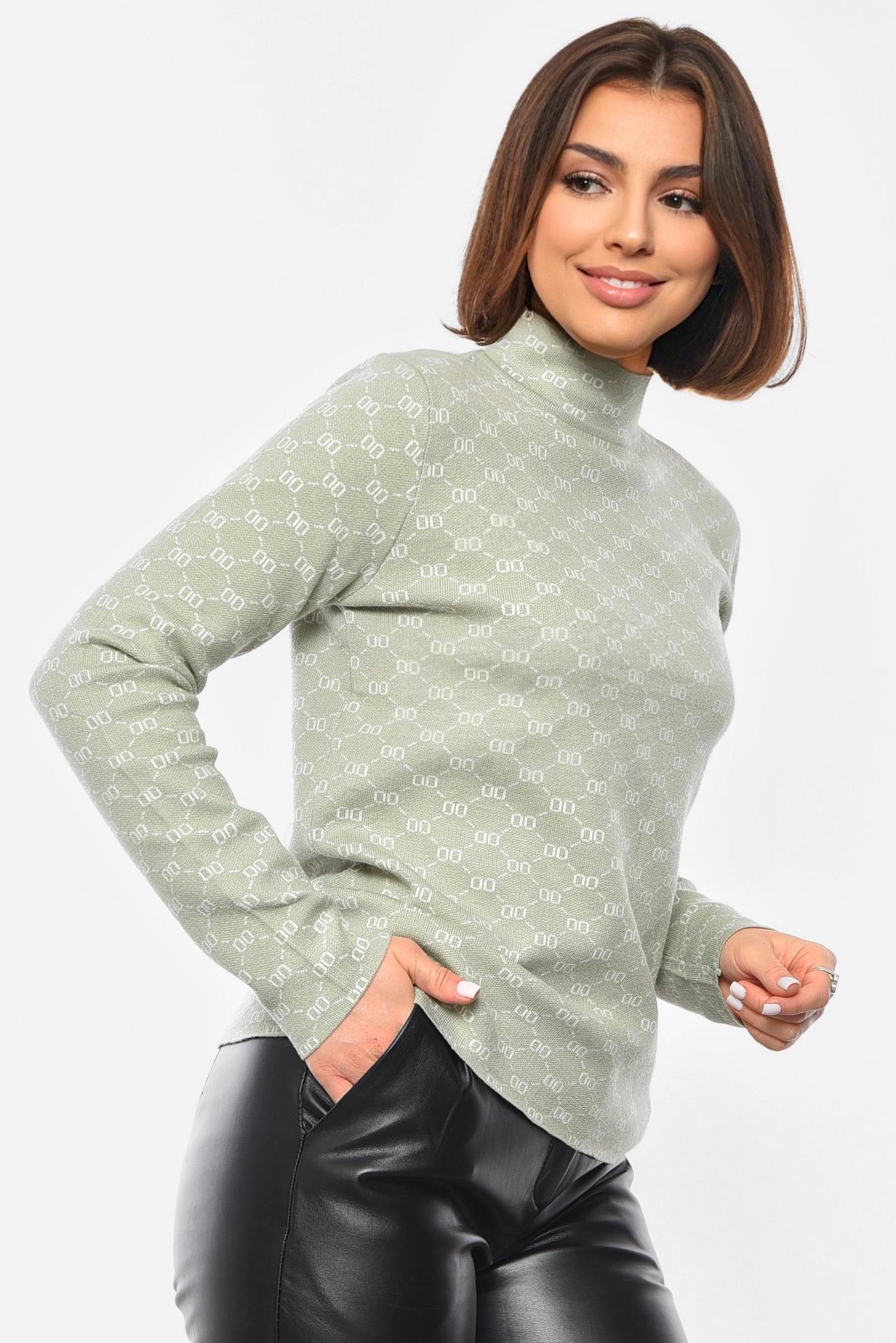 Свитер женский S-M Зеленый (192395) - фото 2 Свитер женский S-M Зеленый (192395) - фото 2