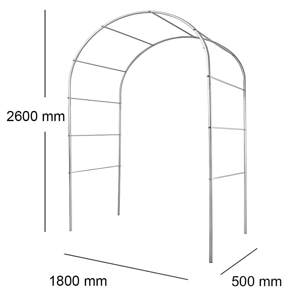 Опора для рослин арка садова 2600х1800х500 мм d 20 мм/d 12 мм (АС-D20/D12-2600*1800*500) - фото 2