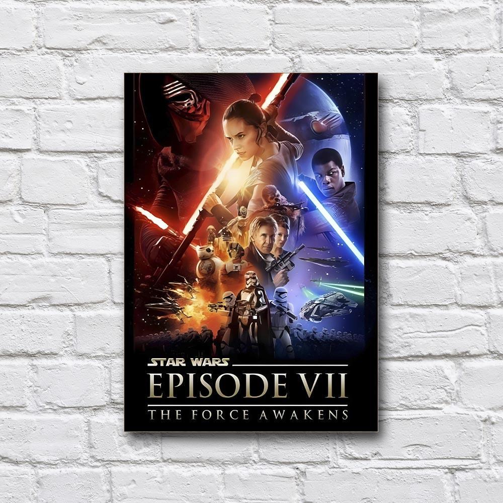 Постер дерев'яний фільму Зоряні війни Епізод 7-Пробудження сили 210х297 мм