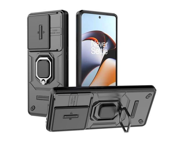 Чехол накладка Ricco CamShield with Ring для OnePlus Ace 3 / 12R Черный - фото 1