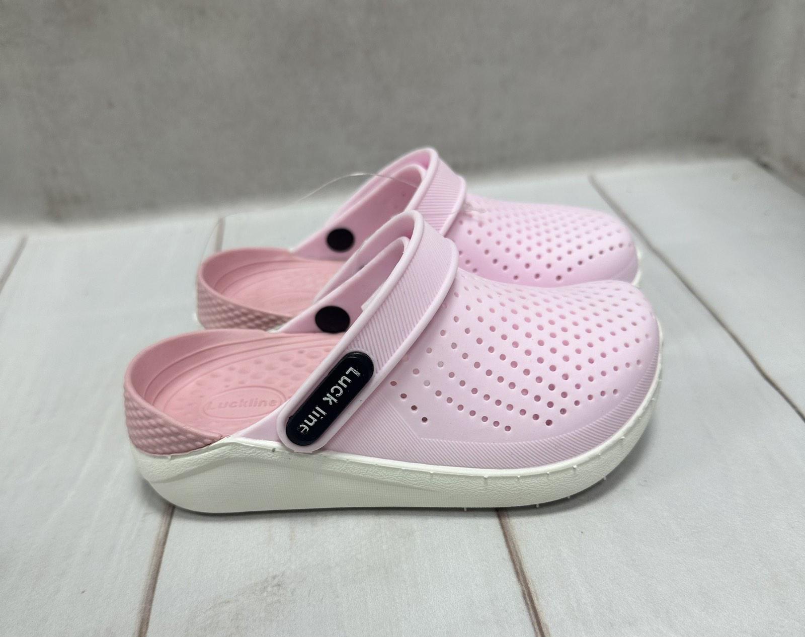 Кроксы детские силиконовые luck Line р. 26/27 17 см Розовый