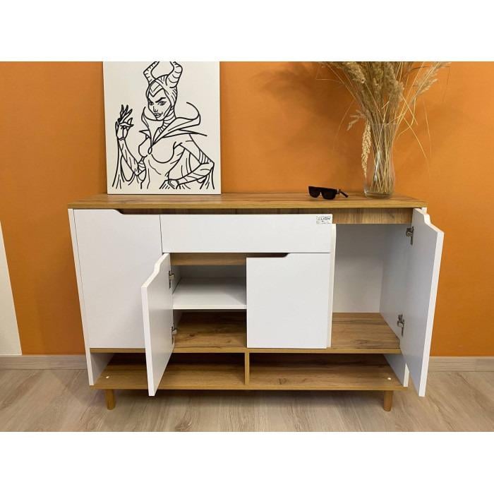 Комод с дверцами и ящиком без ручек Салливан Т-2 1200x330x830 мм Антрацит - фото 9