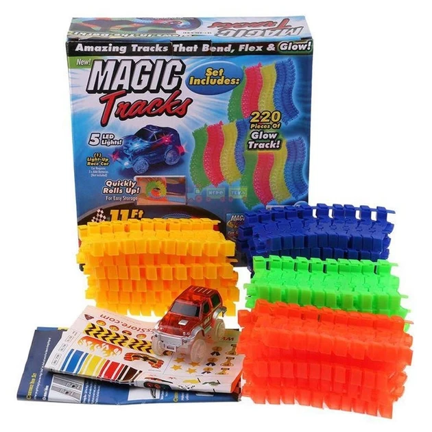 Игровой набор Magic Tracks Glow 220 деталей и машинка с LED подсветкой (2037561014)