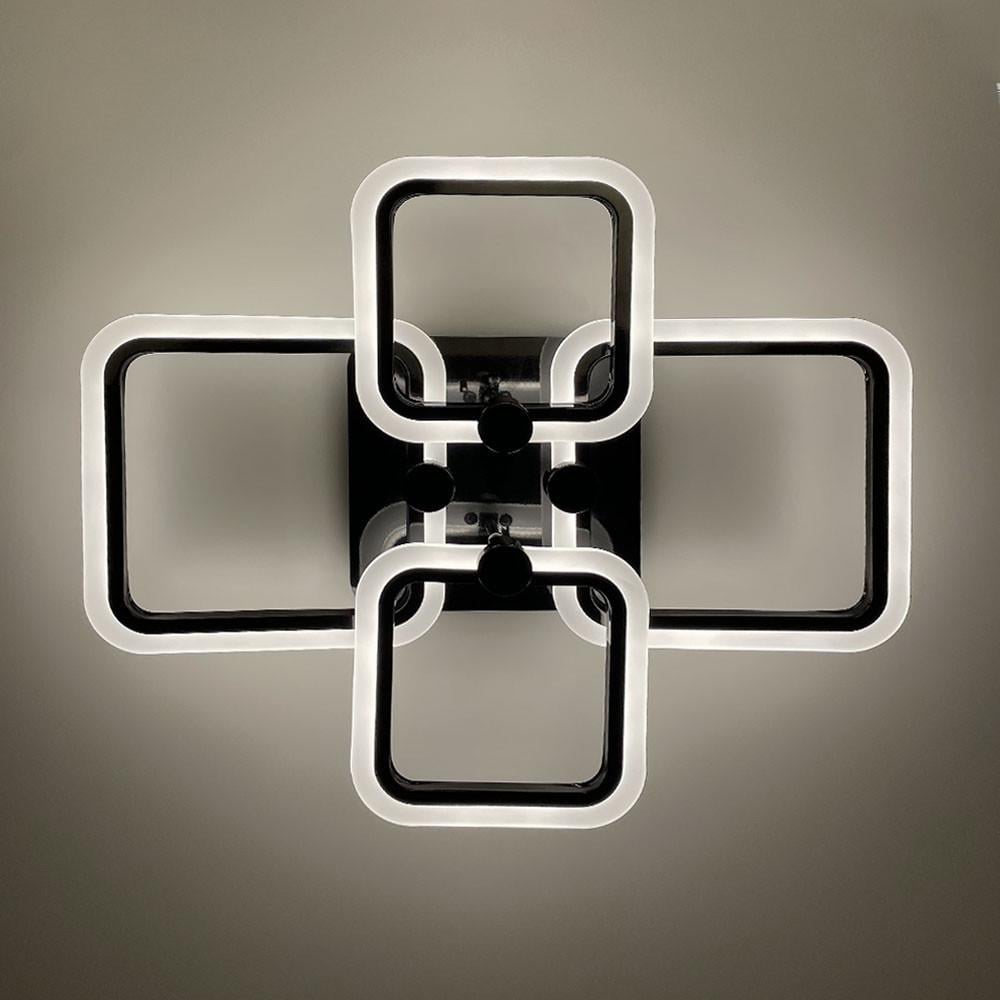 Люстра LED RGB на 2/2 рожка Черный (A 2503/2+2 BK)