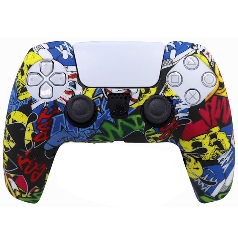 Силиконовый чехол Honson для джойстика PS5 Dualsense граффити (HS-PS5315J) Силиконовый чехол Honson для джойстика PS5 Dualsense граффити (HS-PS5315J)