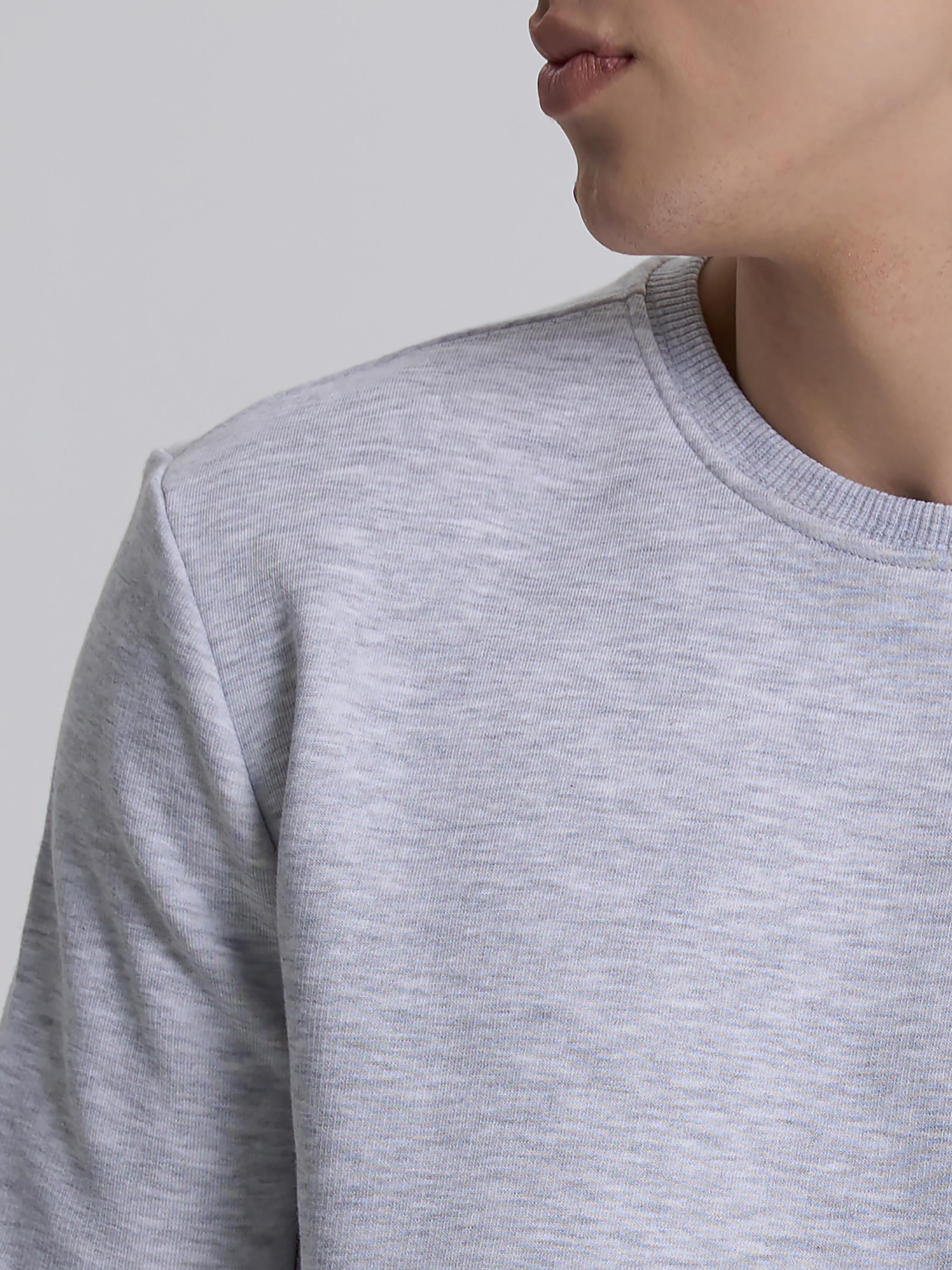 Свитшот мужской базовый ROZA 210542 M Меланж (4824005724008) - фото 4