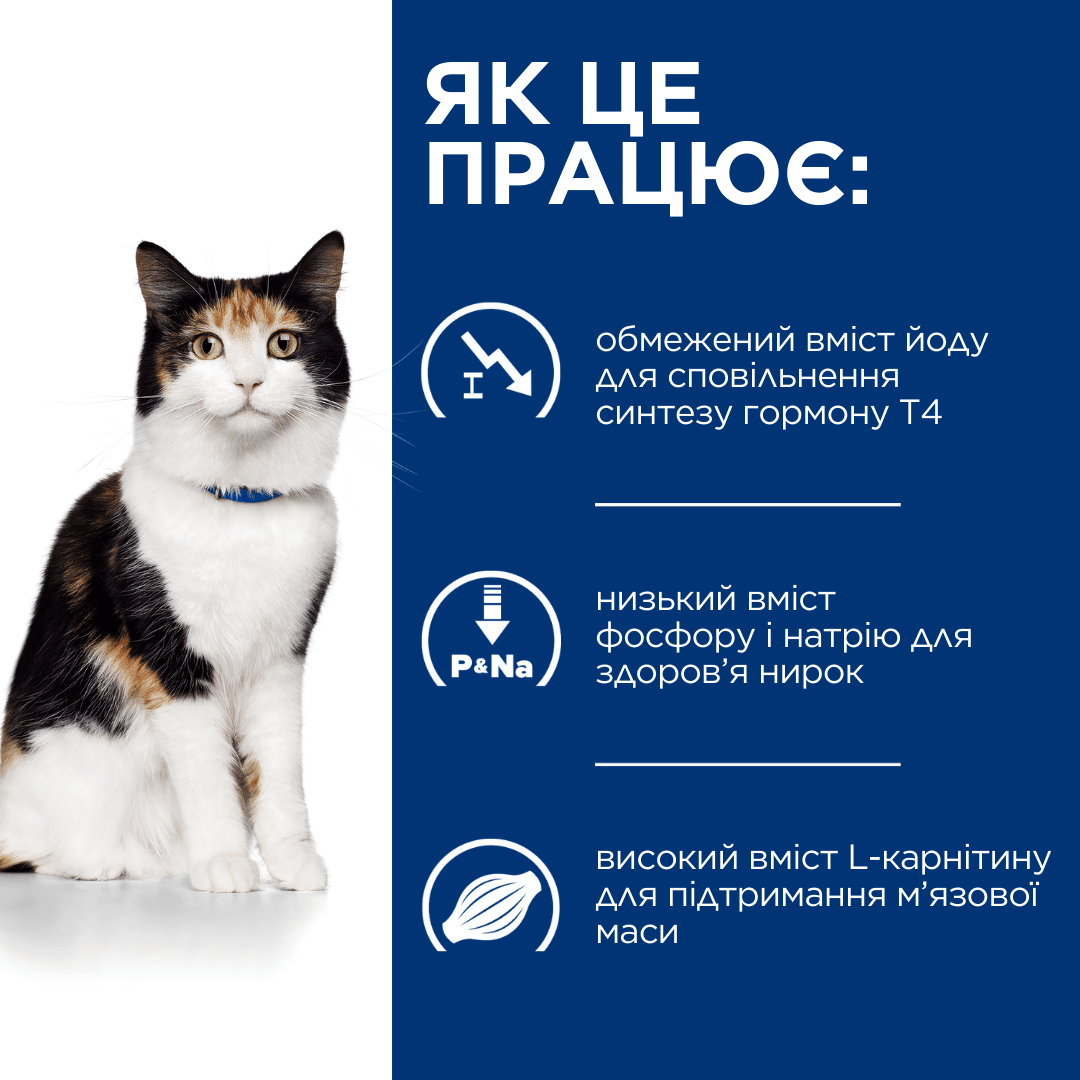 Корм сухой Hill’s Prescription Diet y/d Thyroid Care для поддержания здоровья щитовидной железы 3 кг - фото 3 Корм сухой Hill’s Prescription Diet y/d Thyroid Care для поддержания здоровья щитовидной железы 3 кг - фото 3
