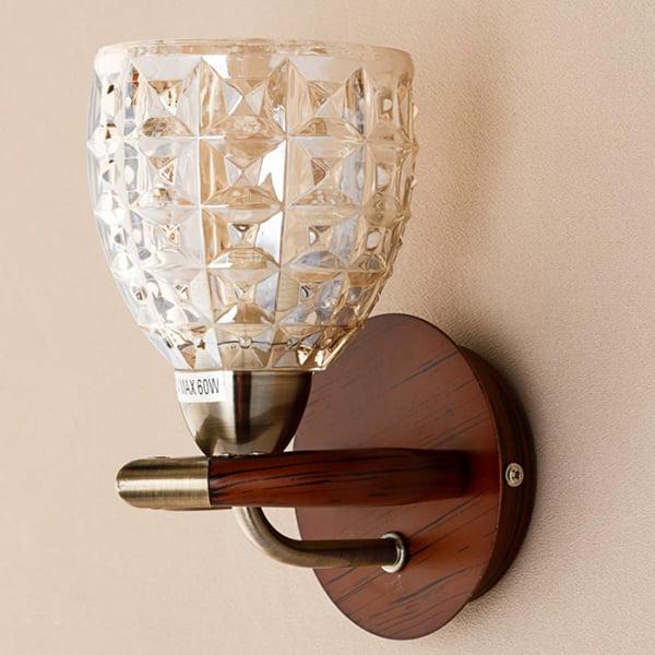 Бра Flora з фігурним плафоном зі скла Коричневий (NN013/1W)