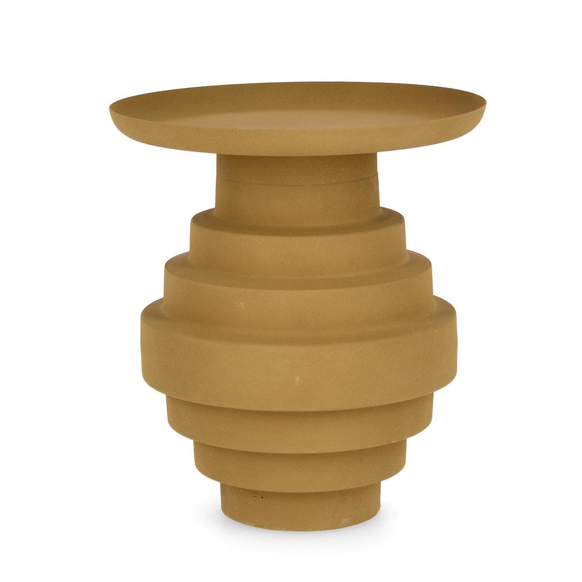 Журнальний столик AMBA d 35,5 см Гірчичний (14158685)