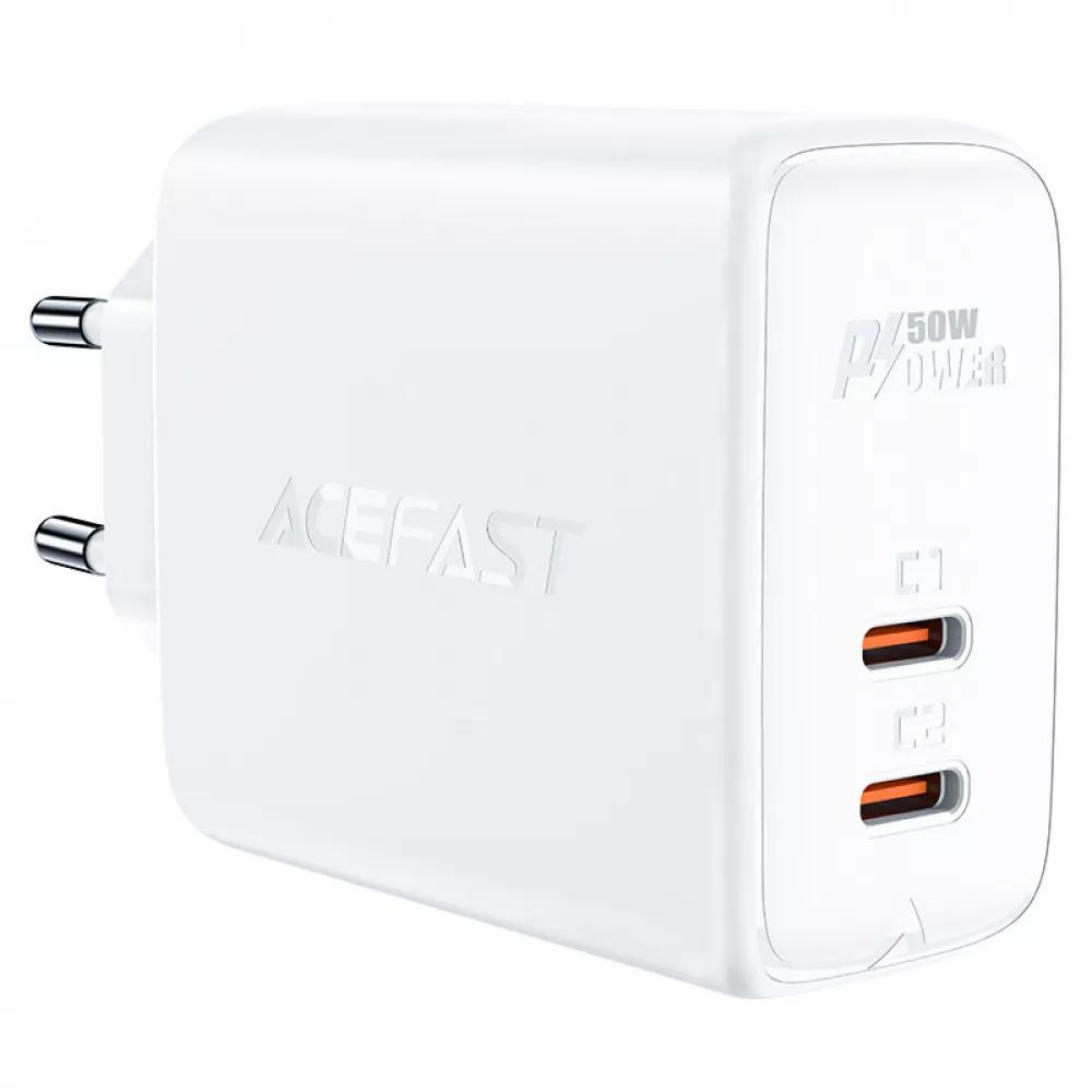 Зарядний пристрій AceFast A29 GaN 50W White (2500a0b6) - фото 2