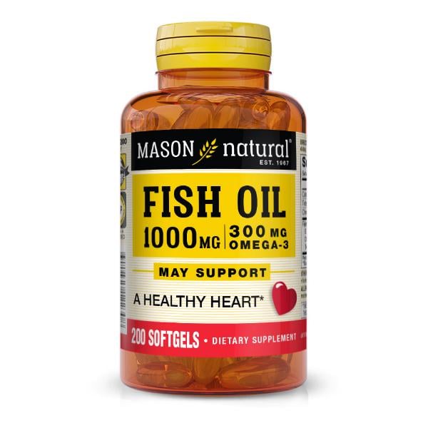 Натуральная добавка с омегой 3 Mason Natural Fish Oil 1000 мг Omega 300 мг 200 капс. (000021104) Натуральная добавка с омегой 3 Mason Natural Fish Oil 1000 мг Omega 300 мг 200 капс. (000021104)