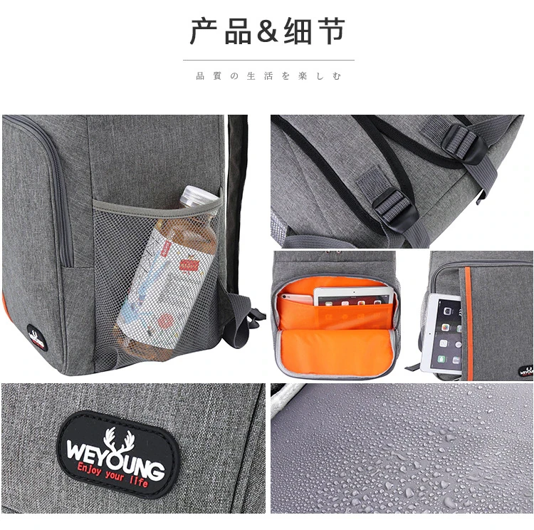 Термо рюкзак сумка-холодильник 18 Л, серый - фото 4 Термо рюкзак сумка-холодильник 18 Л, серый - фото 4