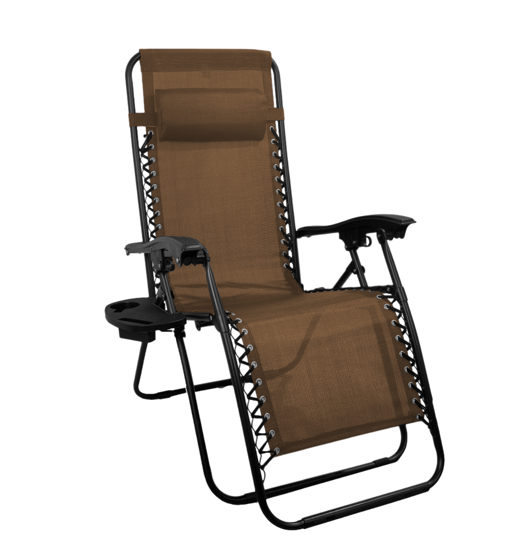 Шезлонг 4P Flex з підсклянником Коричневий