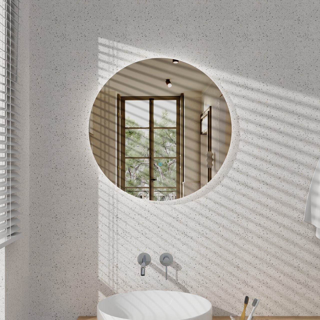 Зеркало в ванную Avko ZL20 с подсветкой круглое 580х580х35 мм (2371516800_12ka_2)